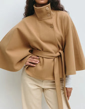 Load image into Gallery viewer, 2025 Autumn Woolen Coats Women Casual Double Breasted Stand Collar Female Office Short Jackets Chic Lady Loose Street Outwear
