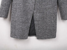 Load image into Gallery viewer, Women's Woolen Coat  Arrive European Female Spring European Leg Houndstooth Windbreaker Jacket Plus Size Long Winter Coat
