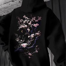 Load image into Gallery viewer, Men'S Hoodie Designed with Retro Ink Wash Style Cherry Blossom Branches Reflecting Eastern Aesthetics Made from Knit Fabric
