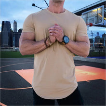 Load image into Gallery viewer, Muscle Fitness T-shirt Summer Men's T-shirts Workout short sleeve Tees Running cotton t-shirts Men Gym Sport Training Tops
