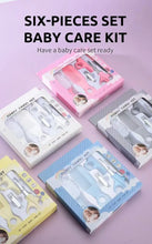 Load image into Gallery viewer, Baby Grooming Kit Baby Care Set BPA Free Cute Design Comb Brush Nail Clippers Scissors Safe Newborn Infant Grooming Tools
