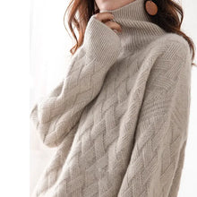 Load image into Gallery viewer, Oversized Turtleneck Winter Knit Sweater
