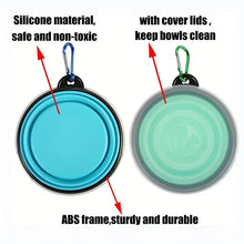 Load image into Gallery viewer, Collapsible Lidded Travel Water Dish
