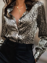 Load image into Gallery viewer, Elegant Leopard Print Office Blouse
