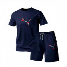 Load image into Gallery viewer, 2026 Summer Fashion Men's Tracksuit T-shirt Shorts Set Leisure Short Sleeve Set Jogging Gym Suit Brand Clothing
