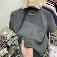 Load image into Gallery viewer, Women T Shirt Girls T-Shirt Woman Clothes Tops Cotton Tshirt Female Short Sleeve Spring Tee Sexy Y2k Top White
