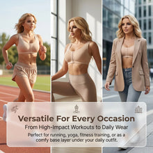 Load image into Gallery viewer, Sports Bra for Women Minimizer Support Front Closure Posture Corrector Shaper Push Up Yoga Fitness Running Padded Bralette
