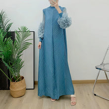 Load image into Gallery viewer, Women Elegant Evening Party Dresses 2025 Summer New Solid Colour Classic Long Sleeve Plate Flower Design Prom Dresses Female
