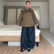Load image into Gallery viewer, Casual Double Sided Women Coats Loose Long Sleeve Turn-Down Collar Pocket Female Jacket 2026 Autumn Fashion Lady Outwear New
