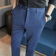 Load image into Gallery viewer, 29-42 Men's Summer Pants Thin Straight Stretch Casual Pants with No Trace No Ironing Fabric Silky and Cool Feeling
