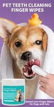 Load image into Gallery viewer, Pet Cleaning Products Disposable Finger Toothbrush Pet Teeth Cleaning Finger Covers Wet Wipes Dog and Cat Oral Cleaning
