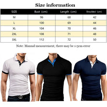 Load image into Gallery viewer, Polo Shirts Men's Casual Short Sleeve Tops Fitness Sports T-shirts Versatile Trendy Breathable Slim Tops Outwear Sportswear Male
