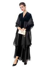 Load image into Gallery viewer, Velvet Ruffle V-Neck Evening Dress
