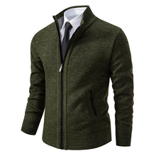 Load image into Gallery viewer, Stand Collar Fleece Zip Cardigan
