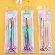 Load image into Gallery viewer, Mermaid Makeup Brushes Set Cosmetic Powder Eye Shadow Foundation Blush Brush Soft Beauty Make Up Tool Maquiagem 6 Color Gradient
