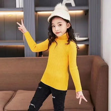 Load image into Gallery viewer, New Sweater Kids Sweaters Autumn Girls Turtleneck Sweaters 1-9Yrs Baby Boys Pullover Winter Knitted Bottoming Boys Sweaters
