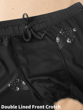 Load image into Gallery viewer, Swimming Trunks with Fashion Prints Men Quick Dry Beach Boxer Shorts with Drawstring Boy Swimwear Underpants
