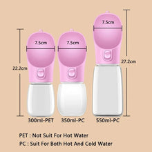 Load image into Gallery viewer, Portable Dog Water Bottle For Small Large Dogs Cat Outdoor Leakproof Walking Drinking Bowls Chihuahua French Bulldog Supplies
