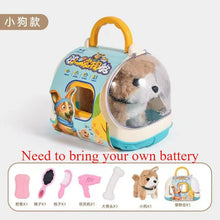 Load image into Gallery viewer, New Children's Simulation of Electric Plush Animal Toys, Play House Gifts for Boys and Girls with Sound Pet Toy Sets with Cages！
