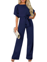 Load image into Gallery viewer, Women's Belted Jumpsuit Casual Wide-Leg Pants  Summer Commute Outfit  Stylish &amp; Comfortable
