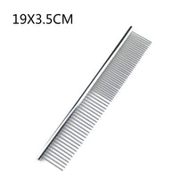 Load image into Gallery viewer, Stainless Steel Dog Comb Long Thick Hair Fur Removal Brush 16/19cm Pets Dog Cat Grooming Dematting Combs for Shaggy Dogs
