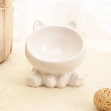 Load image into Gallery viewer, Cat Bowl Pet Accessories Ceramic Diagonal High Feet Cute Protection Cervical Spine Dog Bowl Drink Water Bowl Pet Supplies
