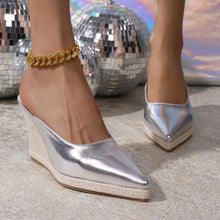 Load image into Gallery viewer, Fashion High Heels for Woman Gold Black Silver Elegant Women Shoes Luxury Handmade Weaving Lightweight Female Mules Slippers
