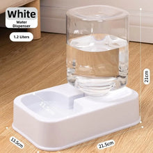 Load image into Gallery viewer, 1.2L/1.5L Pet Automatic Feeder Plastic Large Capacity Cat Dog Water Dispenser Feeder Set 3 Colors 2 Styles
