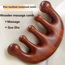Load image into Gallery viewer, New Wooden Massage Wood Massager Comb Scalp Head Oil Massager Scalp Hair Comb Tools AMS01
