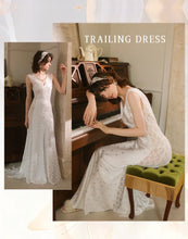 Load image into Gallery viewer, Women's Nightgown Luxury V Neck Sleeveless Night Dress Fashion Slim White Princess Long Dress Summer Ladies Sleepwear Vestido
