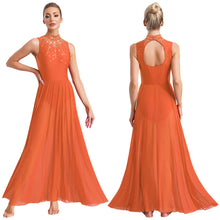 Load image into Gallery viewer, Shiny Lyrical Rhinestone Maxi Dress
