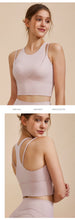 Load image into Gallery viewer, Sports Bra with Shock-absorbing Shoulder Straps for Women, Gathered Back, Fitness Bra, Running Top, New

