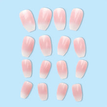 Load image into Gallery viewer, 24pcs Gradient Fake Nails French Ballerina Nail Waterproof Faux Medium Coffin false nails Fingernails Press on Nails Tips
