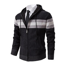 Load image into Gallery viewer, Hooded Knit Sweater Coat with Fleece Lining
