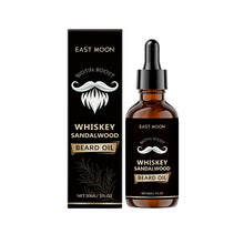 Load image into Gallery viewer, Men Biotin Beard Oil Soften Rough Beard Whiskey Sandalwood Beard Care Oil Hydrate Soothe Under-Beard Skin Men Facial Hair Serum
