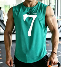 Load image into Gallery viewer, SPORTS 7 New Men Tank Tops Sleeveless Shirt Polyester Mesh Material Quick Dry Breathable Men Workout Fitness Basketball Top Tee
