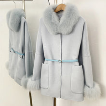 Load image into Gallery viewer, Luxury Wool Fur Winter Long Coat
