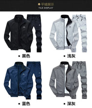 Load image into Gallery viewer, Tracksuits Men Polyester Sweatshirt Sporting Fleece 2026 Gyms Spring Jacket + Pants Casual Men's Track Suit Sportswear Fitness
