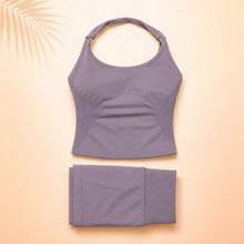 Load image into Gallery viewer, Women Seamless Yoga Set Halter Sports Bra Scrunch Butt Shorts 2 Piece Gym Workout Fitness Activewear High Waist Athletic Outfit
