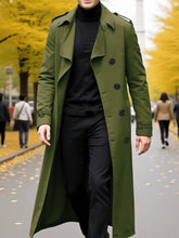 Load image into Gallery viewer, RVHSWDS Double Breasted Long Trench Coat
