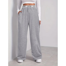 Load image into Gallery viewer, Women's Fashion Pants High Waist Webbing Loose Women's Wide Leg Pants Solid Colour Casual Female Pants Autumn Daily Wear
