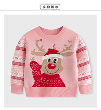 Load image into Gallery viewer, Winter Cartoon Knit Kids Pullover Sweater
