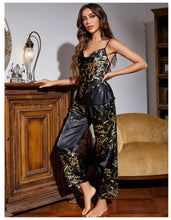 Load image into Gallery viewer, Cherry Satin Long Pajama Set
