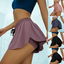 Load image into Gallery viewer, Women Summer Shorts Solid High Waist Casual Sport Pleated Skirt Pants Streetwear Gym Jogger Fitness Yoga Quick Dry Leggings
