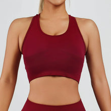 Load image into Gallery viewer, Cross-Back Sports Bra for Women Seamless Yoga Bra with Chest Support and Padding Sports Clothes for Woman Lady Bras Tank Tops
