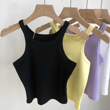 Load image into Gallery viewer, 2024 Women Tank Tops Sexy Cropped Top Female Women Summer Camisole Camis Black White Sport Clothes For Women
