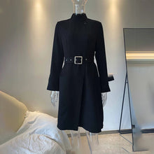 Load image into Gallery viewer, Elegant Turtleneck A-Line Mini Dress
