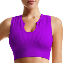 Load image into Gallery viewer, Women's Sleeveless Sports Bra Navel-Leaking with A Chest Pad  Highly Elastic Vest Sexy Stretchy Breathable Bra
