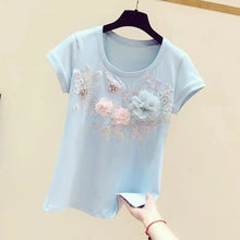 Load image into Gallery viewer, Summer Women T shirts Short Sleeve Basic Shirts Korean Style WOmen Tops Tees

