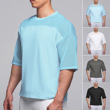Load image into Gallery viewer, 2023 Summer Gym T-Shirts fitness Oversized Breathable Men T Shirt High Quality Bodybuilding Men Clothes Top Tee
